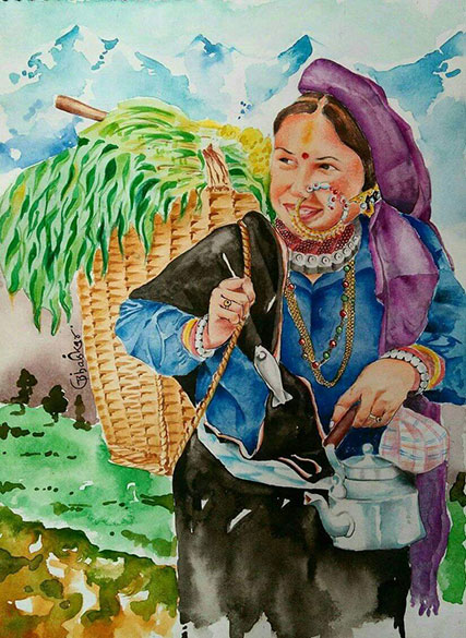 Portrait of a Kinnauri lady from Himachal | Behance :: Behance